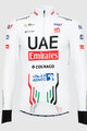 PISSEI χειμερινές μακρυμάνικες φανέλες - UAE TEAM EMIRATES 2024 - λευκό